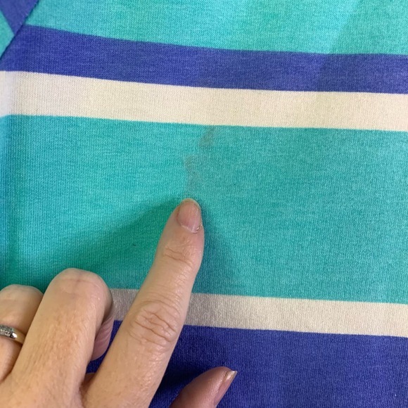 WILDFOX Striped Boxy Pullover Crewneck Long Sleeve Lounge Sweatshirt Top - Picture 9 of 15